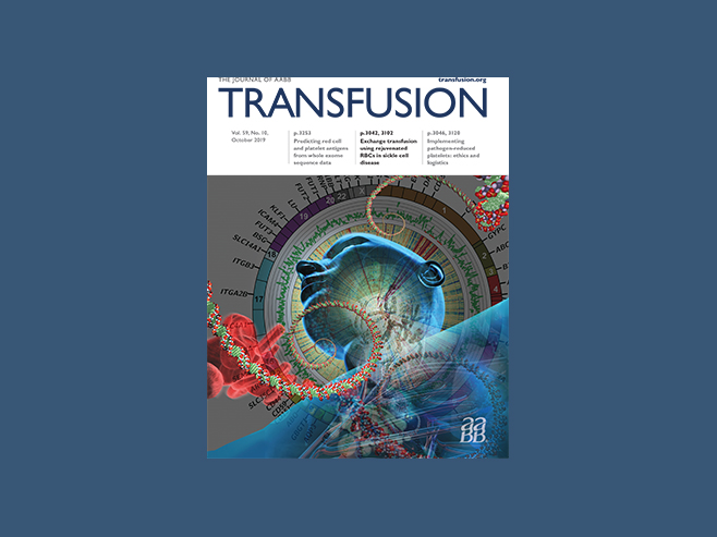 The October cover of the Journal Transfusion depicts the emerging role of genome sequencing in Transfusion Medicine